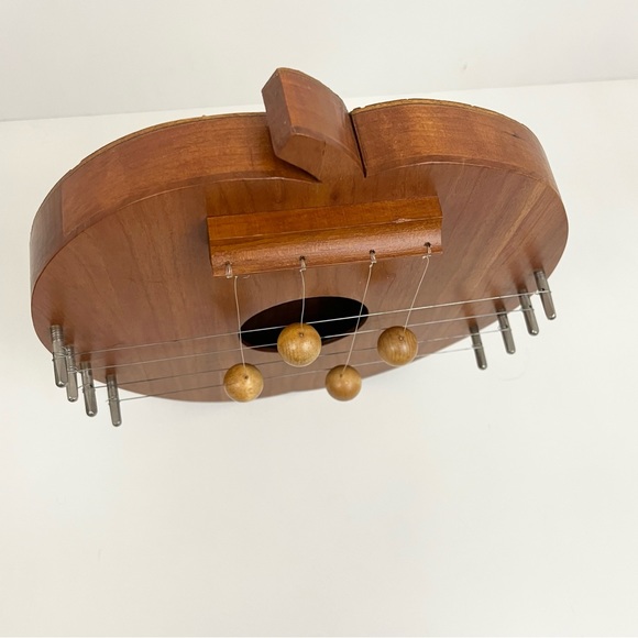 Vintage Appalachian Apple Wooden Door Harp Handcrafted Artist Signed 2001 - Picture 4 of 16